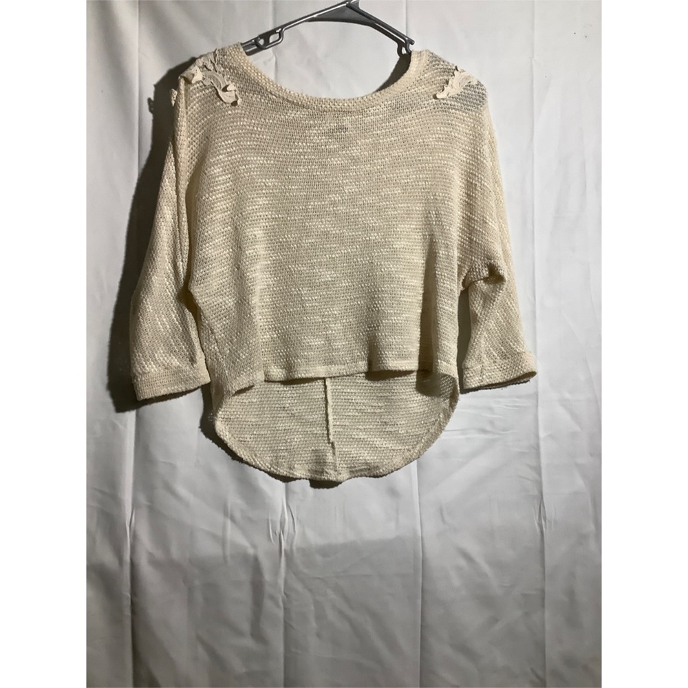 Cropped Cable Knit Shirt